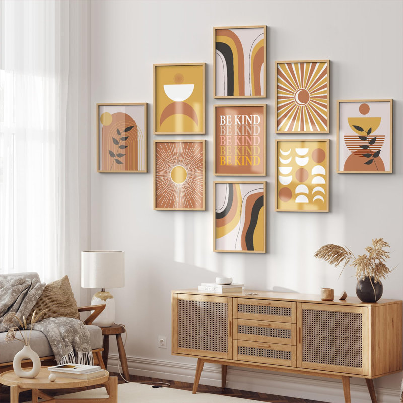 Art mural encadré, ensemble de galerie, collection Be Kind Nature, Naturel, H 16 po x l 12 po