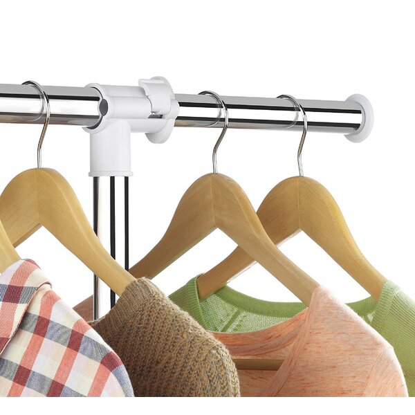 Rebrilliant Metal Adjustable Rolling Clothes Rack & Reviews | Wayfair