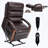 Power Brown Leatheraire Lift Recliner Chair Dual Motor Infinite Position Up To 350 LBS-1356668405