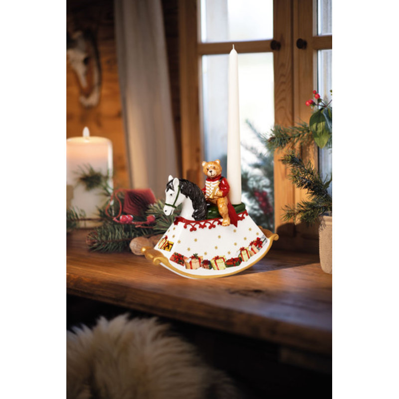 Villeroy and Boch – Christmas Toys Rocking Horse, Porcelain Candle Holder