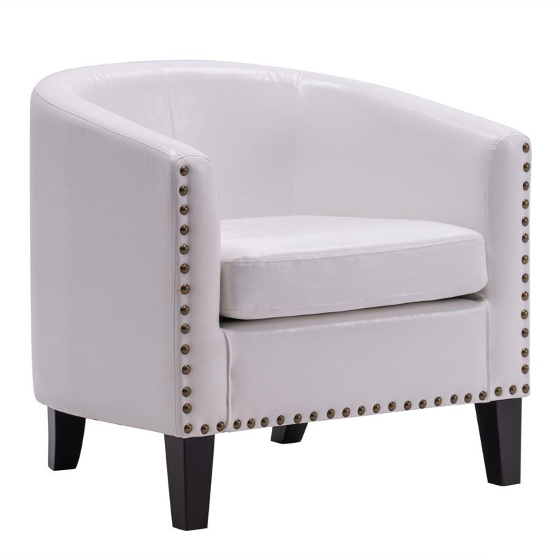 Fauteuil demi-tonneau blanc