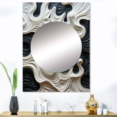 Miroir décoratif noir, blanc et noir