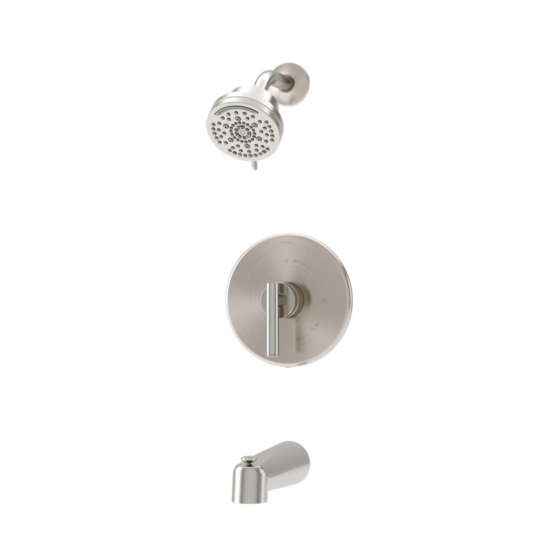 Garniture de baignoire et douche Dia, 2,0 gallons par minute, Nickel satiné