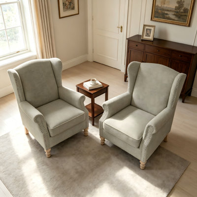 30"W Upholstered Wingback Armchair