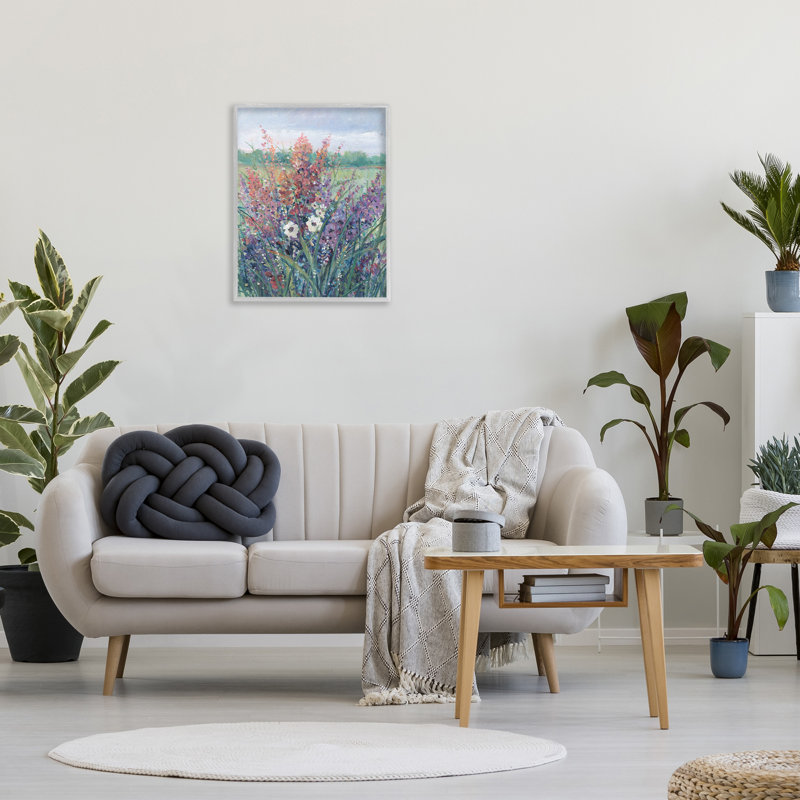SpringMeadowFloralsGicleeArtbyTimOToole, Farmhouse Gray Framed Giclee, 30" H x 24" W
