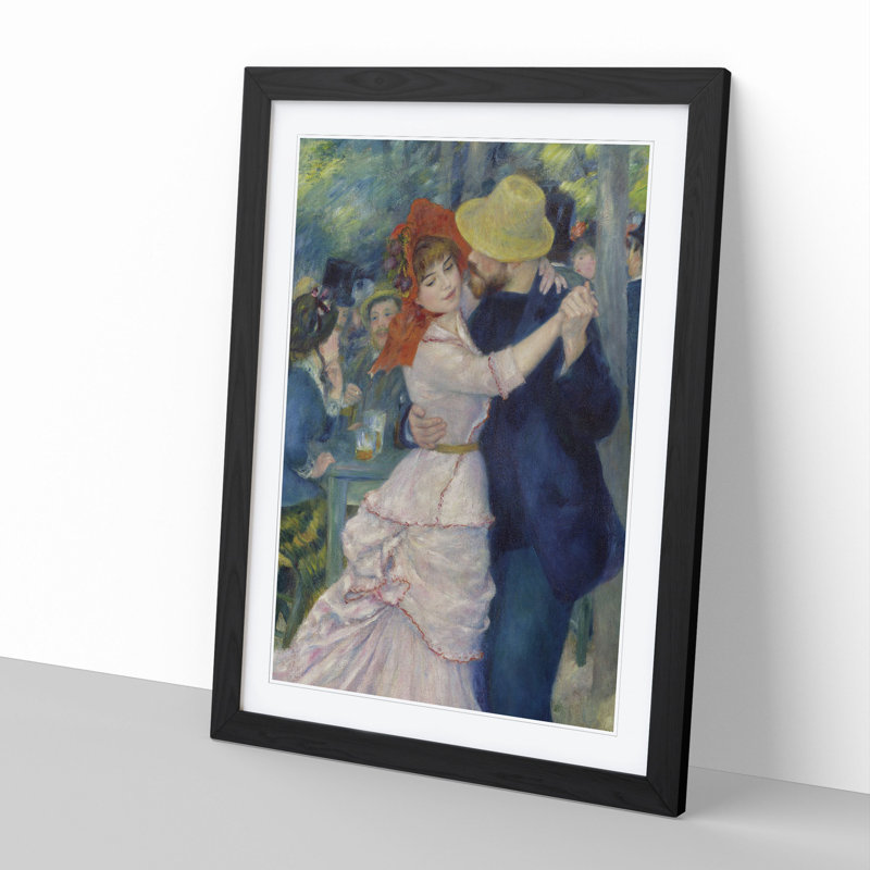 Dance at Bougival by Pierre-Auguste Renoir - Framed Print, Black, 90cm H x 65cm W x 2cm D