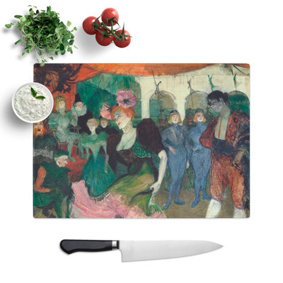 Dancing the Bolero by Henri De Toulouse-Lautrec Chopping Board