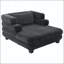 Canapé-lit rembourré surdimensionné en chenille de 52,4 po avec assise profonde et accoudoirs superposés-900319183