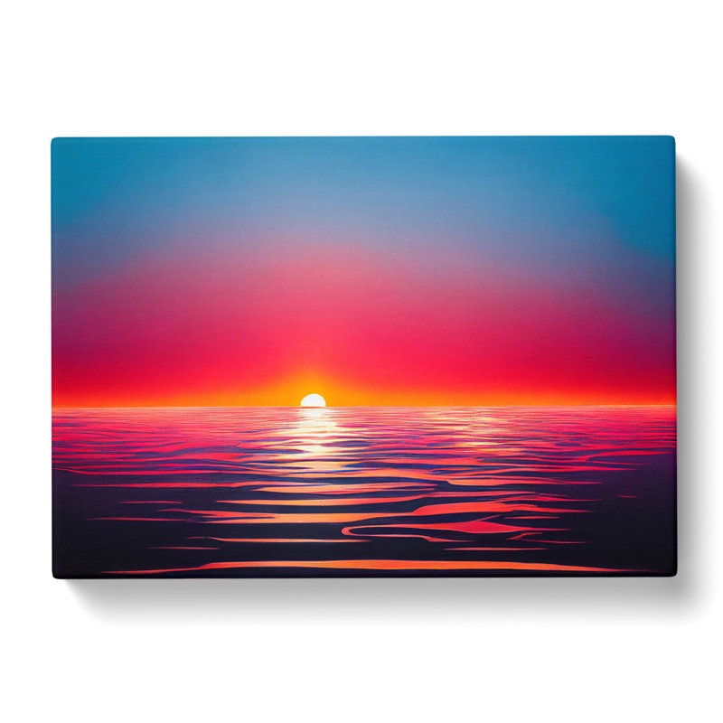 Exciting Sunset Seascape - Wrapped Canvas, 35cm H x 50cm W x 3cm D