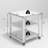 19.7 x 19.7 inches 3-Tier Laser Printer Stand with Storage Pinter desk Floor-Standing Rack on Wheels-93389404