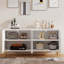 Buffet 60 "avec triangles géométriques et tablettes réglables, armoire de rangement pour la salle à manger, vestibule-790377949