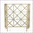 Fireplace Screen 3-Panel Iron X Pattern | Gold | Iron
