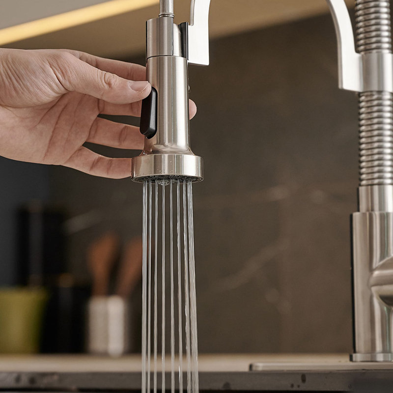 KIKO HOME Kitchen Faucet, Brushed Nickel