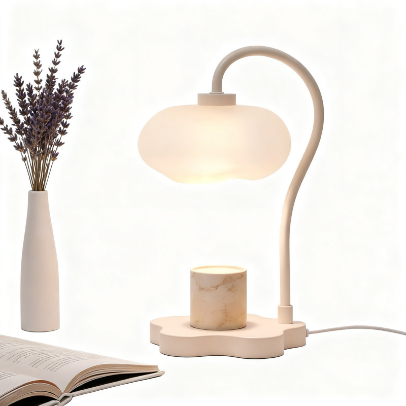Lampe-bougie nuage avec minuterie et gradateur, hauteur réglable (blanc)