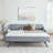Twin Size Upholstery Daybed With Twin Size Erectable Trundle And USB Charging Design, Linen Grey