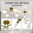 4-Light Glass Bubble Semi Flush Mount
