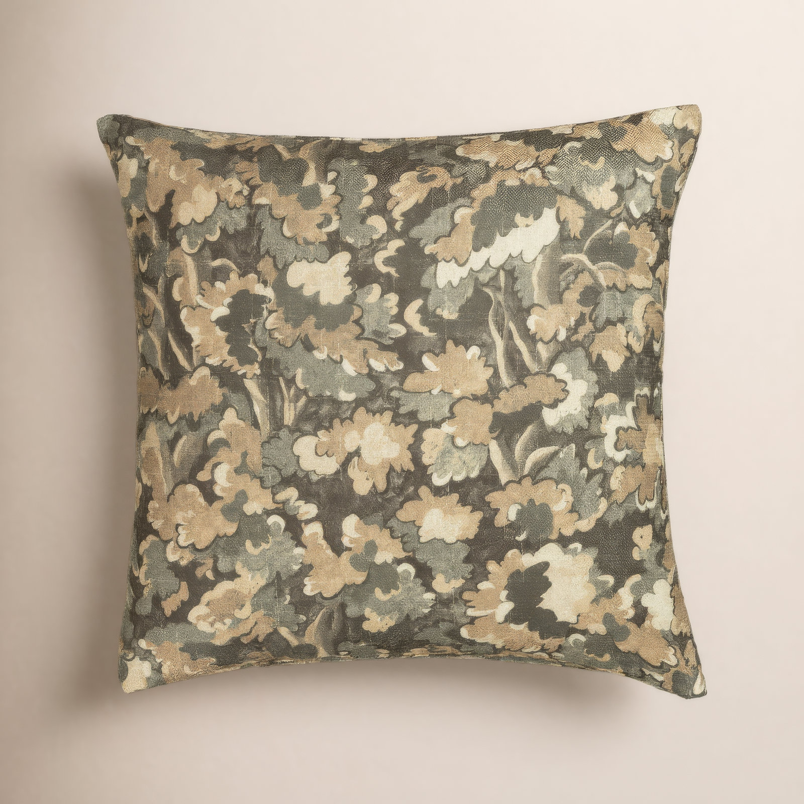 Cascade Throw Pillow, Square 16", Green, Polyester