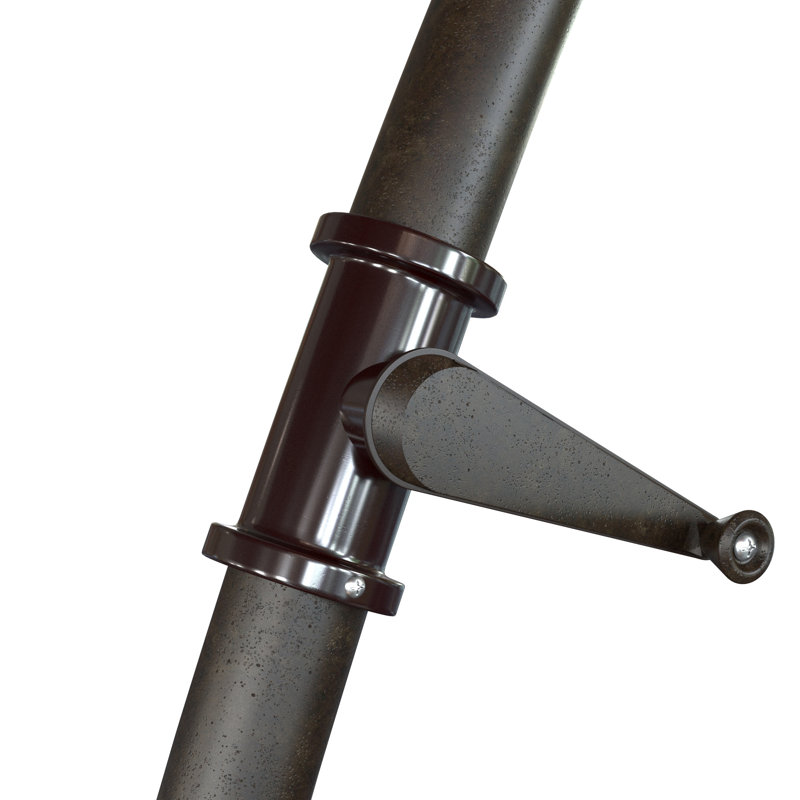 Parasol en porte-à-faux 9 pi 4 po, Palmier graphite - Pacifica Premium
