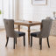 Chaises de salle à manger en velours classique classique, velours contemporain en bois massif touffeté haut de gamme-1070201804