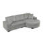 Canapé-lit en velours côtelé en L gris, rembourré avec style, coussins confortables en éponge haute, structure en bois massif, méridienne convertible, repose-pieds en forme d'arc pour canapé modulaire gris doux au toucher, modulaire, sièges-1763870758