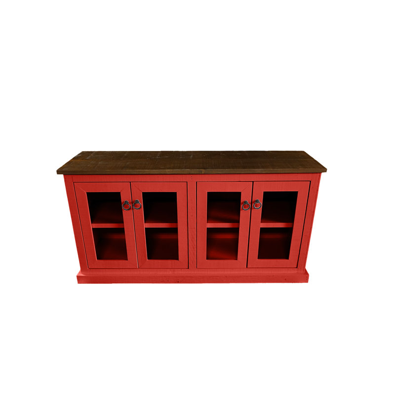 Rustic 70" Sideboard buffet, Persimmon Red