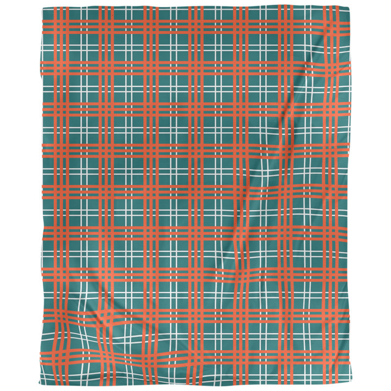Housse de couette simple Miami throwback Luxury, Housse de couette pour très grand lit, Turquoise / blanc / orange