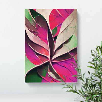 Leaf In Abstract No.5 - Wrapped Canvas Print