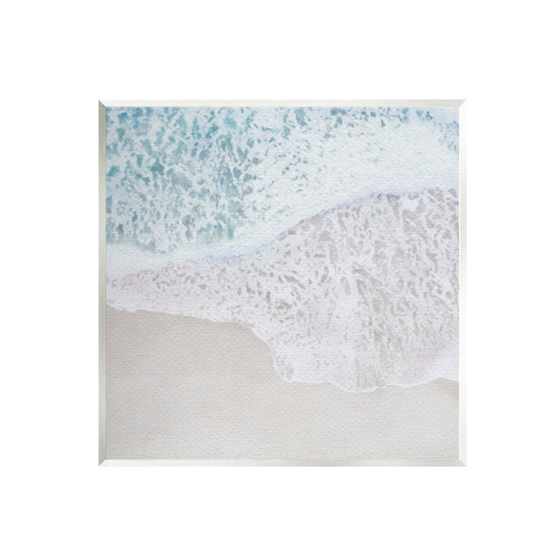 Foamy Ocean Waves Coastal Photography 12" x 12" MDF Wall Art