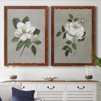 Magnolia botanique - ensemble de 2 reproductions d'art