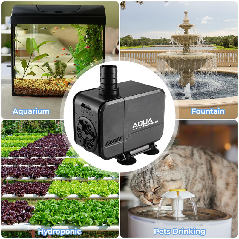 45w Aquarium Pump, Adjustable Flow Water Pump Pond Pump, 3000l/h Submersible Water Pump With Filter And 3 Nozzles 19mm / 22mm / 25mm, Max Delivery Head 3 M, For Pond Fountains, Aquarium, Rock Garden