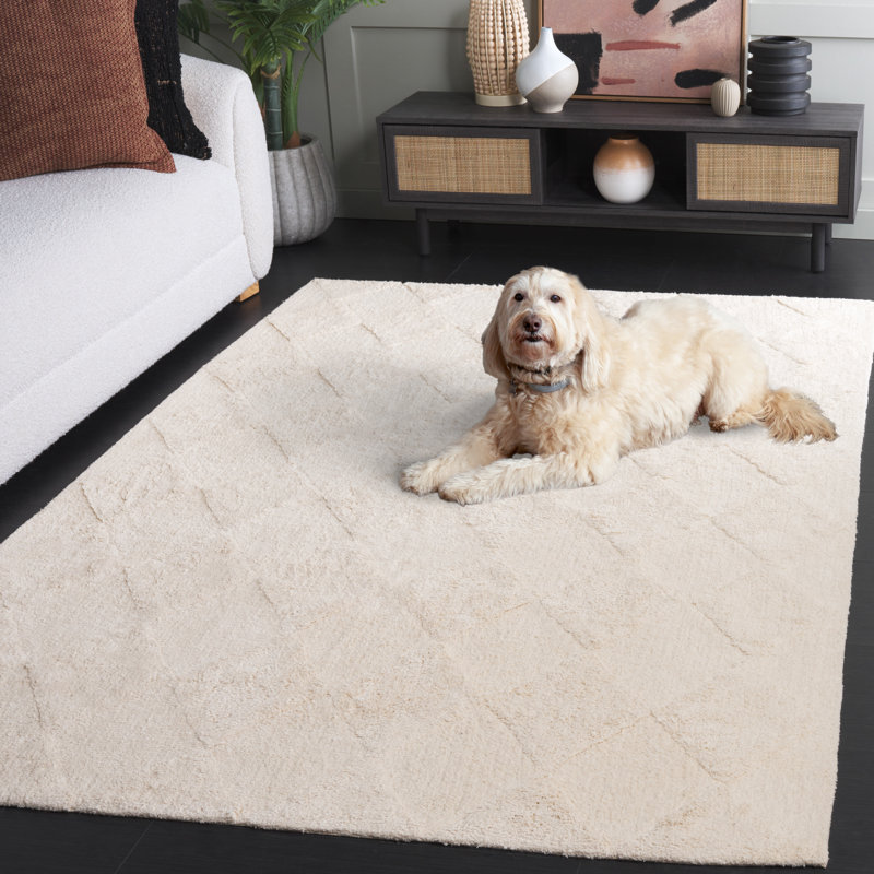 Easy Care 226 Hand Tufted Recycled Cotton Machine Washable Geometric Indoor Use Only Rug, Rectangle 3' x 5'