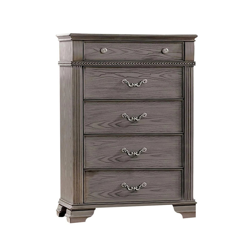 Coffre traditionnel l 36,6 po, gris, Gris