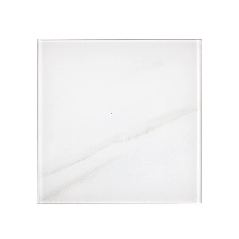 Nature 8 in. x 8 in. Marble Look Glass Straight Edge Large Format Square Decorative Kitchen & Bathroom Wall Tile