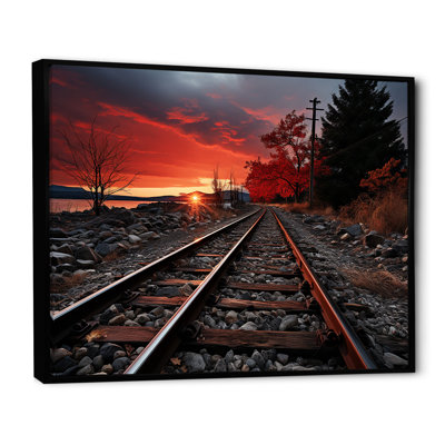 Train, train rouge, paysage I