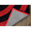 Tapis abstrait rouge royal / noir Fitts-455944614