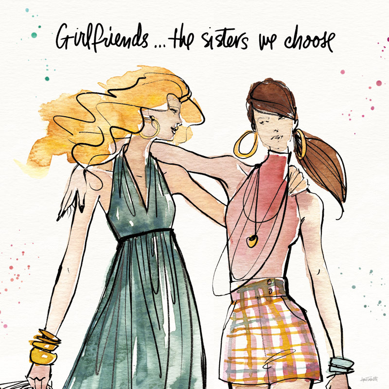 Girlfriends II by Anne Tavoletti - Wrapped Canvas Painting, 76cm H x 76cm W