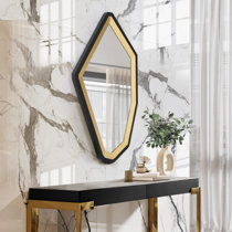  COOL2DAY Irregular Mirror,Asymmetrical Wood Wall Frame