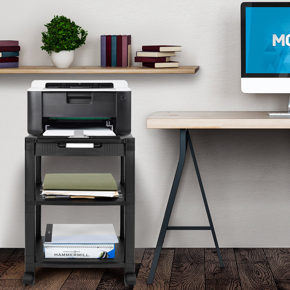 Mount it Montez-le! Support d'imprimante mobile réglable avec tiroir, 4  roues pivotantes et gestion des câbles et Commentaires - Wayfair Canada