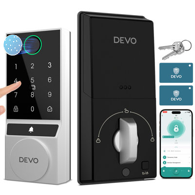 TOOLUCK Bluetooth Smart Lock with Fingerprint Door Lock IP54 Waterproof, Auto-Lock (G2-Bluetooth Ver.)