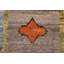 Tapis orange noué à la main de conception unique 5 pi 1 po x 8 pi 4 po