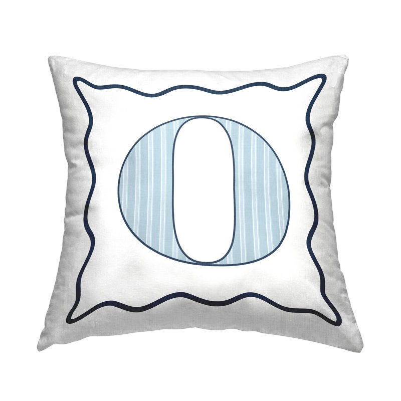 Coussin décoratif en polyester à pois bleu 18 x 18, O