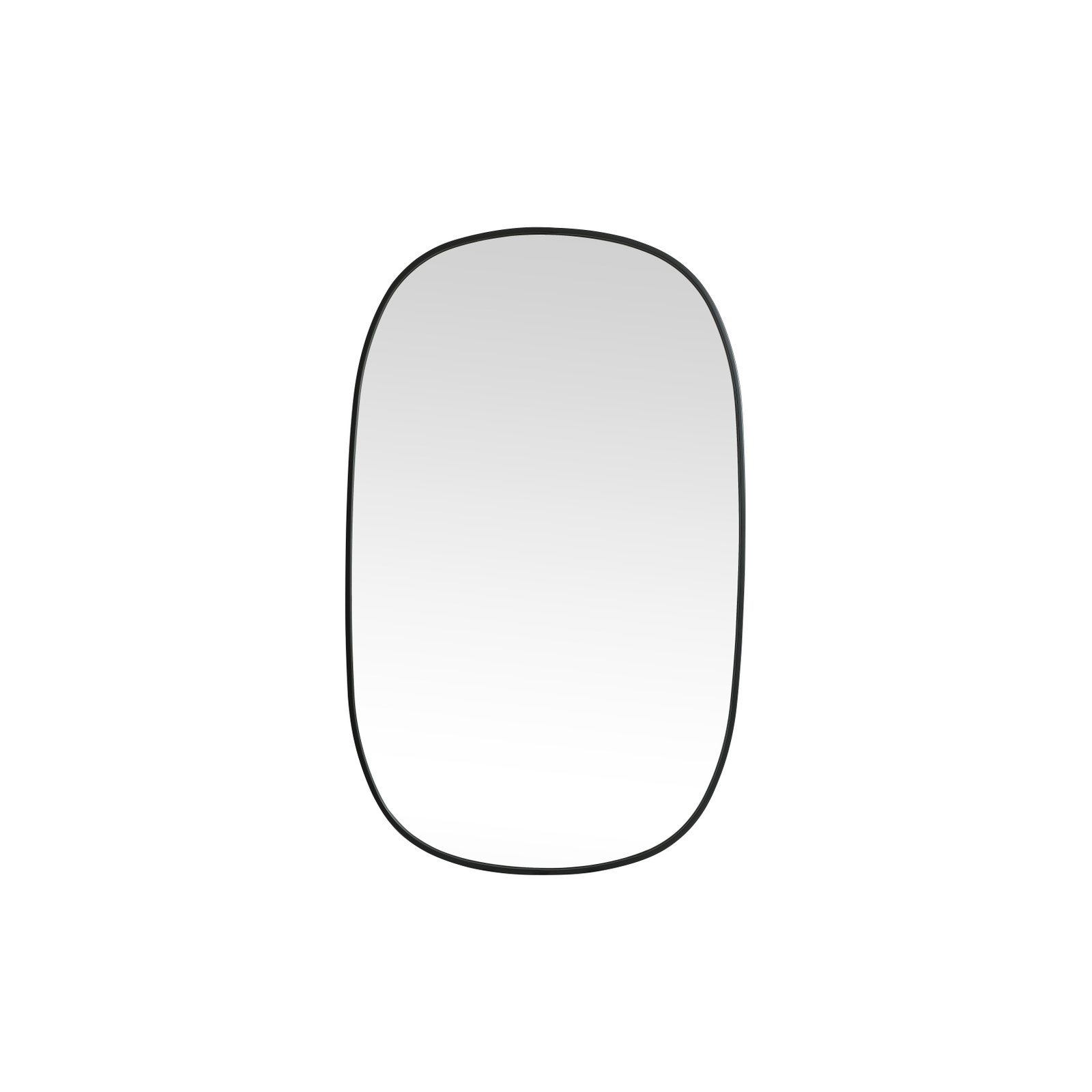 Bertin Metal Oval Wall Mirror, Black, 48"  x 30" 