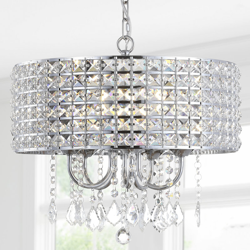 Mae 5 - Light Drum Chandelier, Chrome