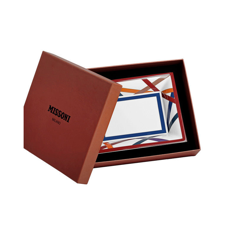 Missoni Tray NASTRI Rectangular Large In Luxury Box Multicolor 8.5" X 6.75"