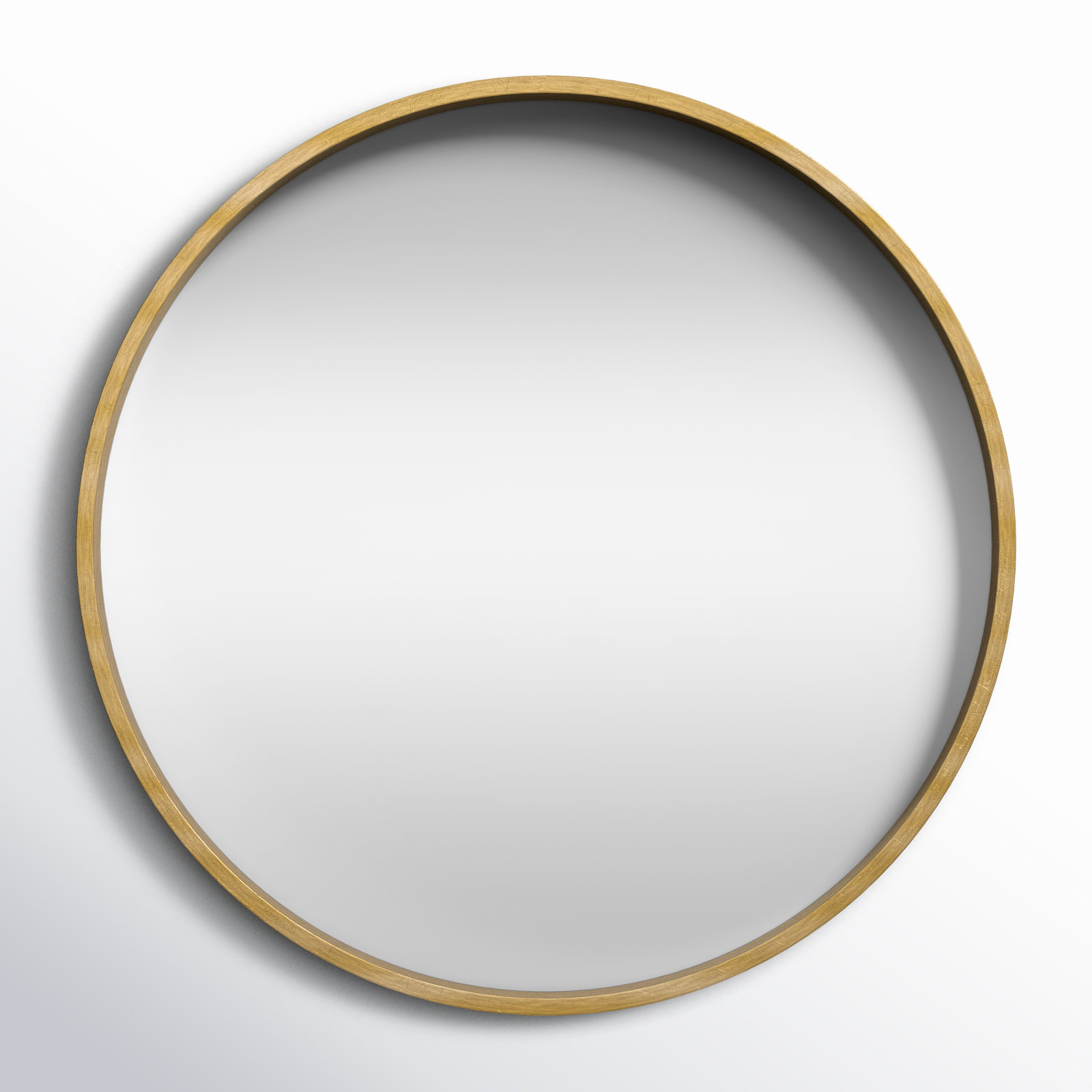 Arranjeet Modern Round Wall Mirror, 25.6" x 25.6", Gold