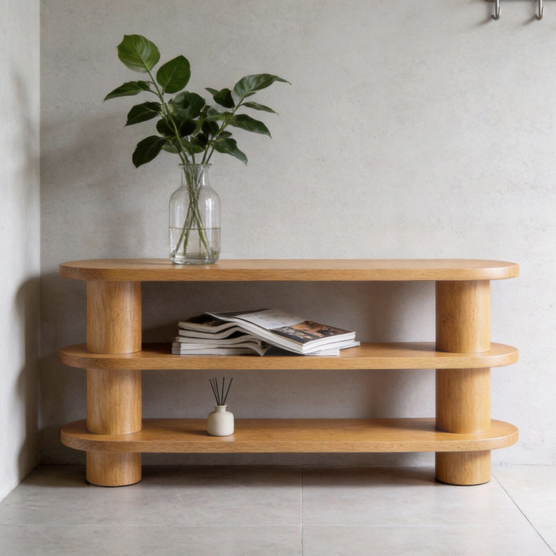 Console de style japonais, H 29,5 po x l 63 po x P 13,8 po