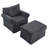 Modern Chenille Accent Chair with Ottoman Set