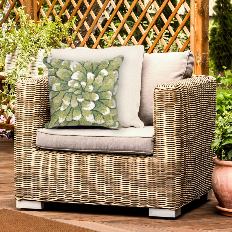 Housse de coussin carré et insert, Vert