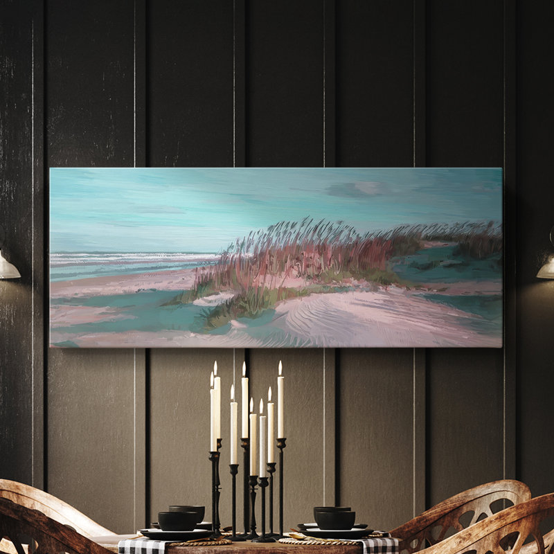 Dramatic Dunes II - Toile tendue avec châssis - Prêt à accrocher, H 16 po x l 40 po