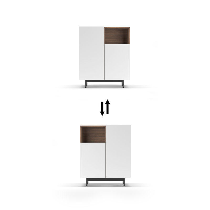 Eliscar Standard Accent Chest, Walnut/White/Black